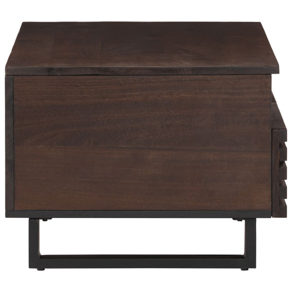 Couchtisch Braun Mango Massivholz 80x55 cm