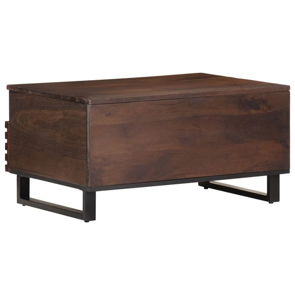 Couchtisch Braun Mango Massivholz 80x55 cm