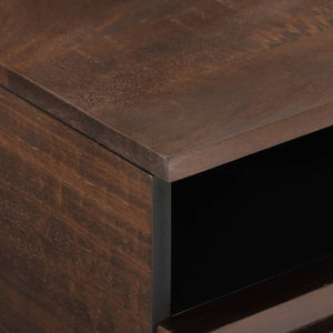 Couchtisch Braun Mango Massivholz 80x55 cm