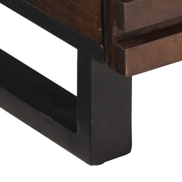 Couchtisch Braun Mango Massivholz 80x55 cm