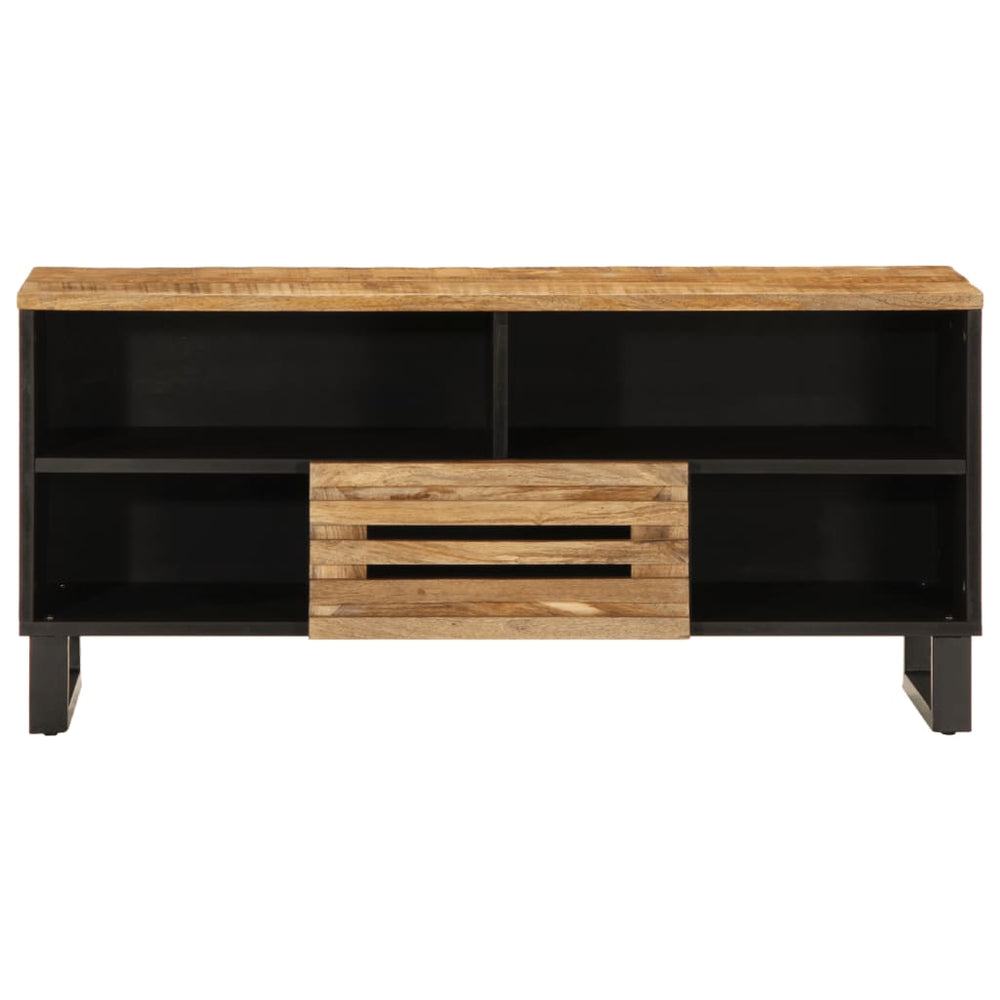 vidaXL Meuble TV 100x34x46 cm Bois de manguier massif brut