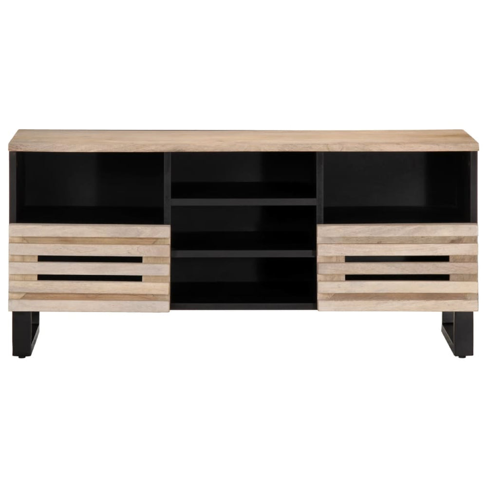 vidaXL Meuble TV 100x34x46 cm Bois de manguier massif