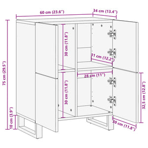 Akazie Sideboard 60 cm Massivholz