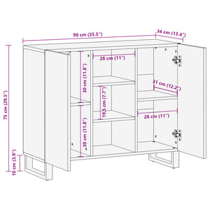 Sideboard Mango Massivholz 90 cm