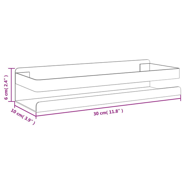 Duschablage Edelstahl Gebürstet 30x10x6 cm