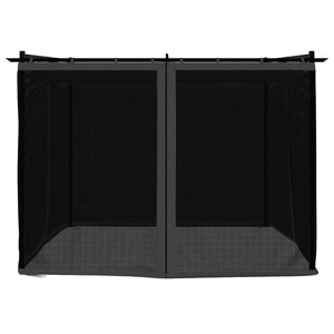 Pavillon Anthrazit 3x3 m mit Netzwänden