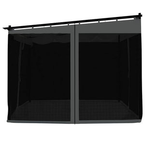 Pavillon Anthrazit 3x3 m mit Netzwänden