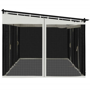 Pavillon mit Netzwänden Creme 6x3 m