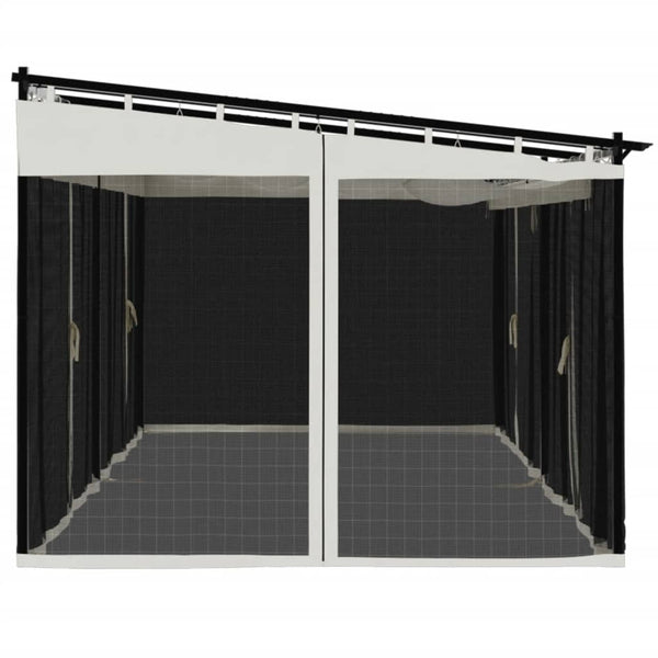 Pavillon mit Netzwänden Creme 6x3 m