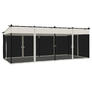 Pavillon mit Netzwänden Creme 6x3 m