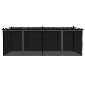 Pavillon 6x3 m mit Netz Anthrazit