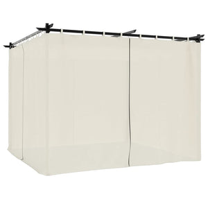 Pavillon mit Vorhängen Creme 3x3 m