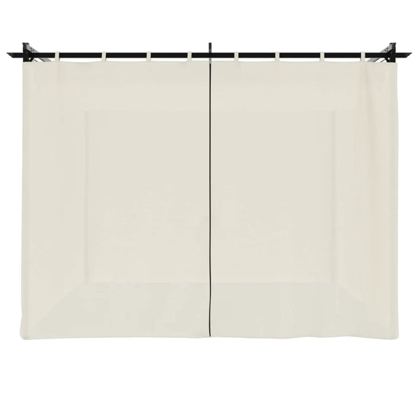 Pavillon mit Vorhängen Creme 3x3 m