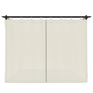 Pavillon mit Vorhängen Creme 3x3 m