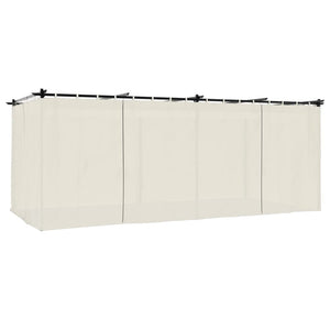 Pavillon mit Vorhängen Creme 6x3 m