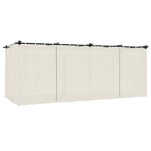 Pavillon mit Vorhängen Creme 6x3 m