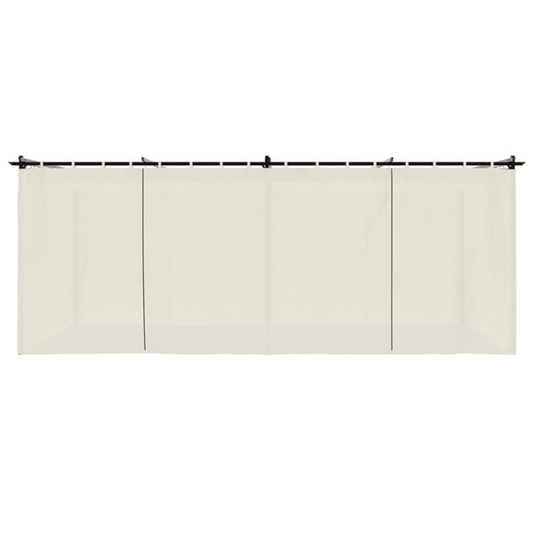 Pavillon mit Vorhängen Creme 6x3 m