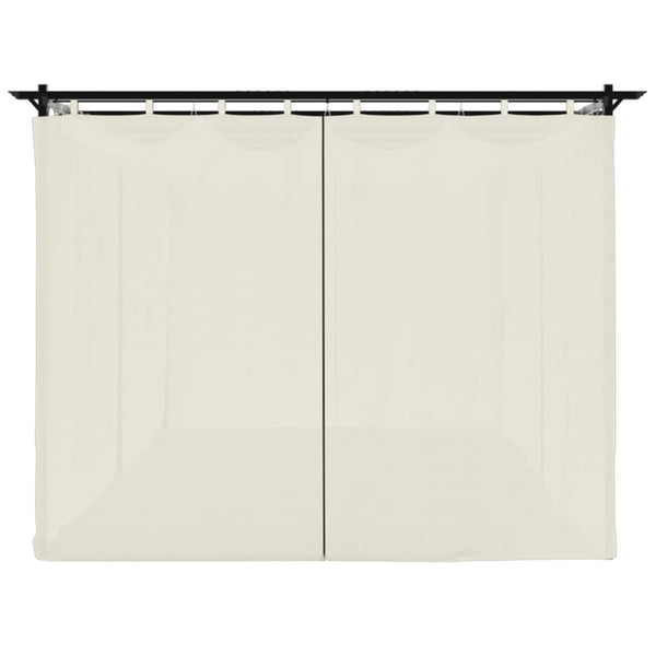 Pavillon mit Vorhängen Creme 6x3 m