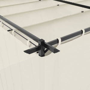 Pavillon mit Vorhängen Creme 6x3 m