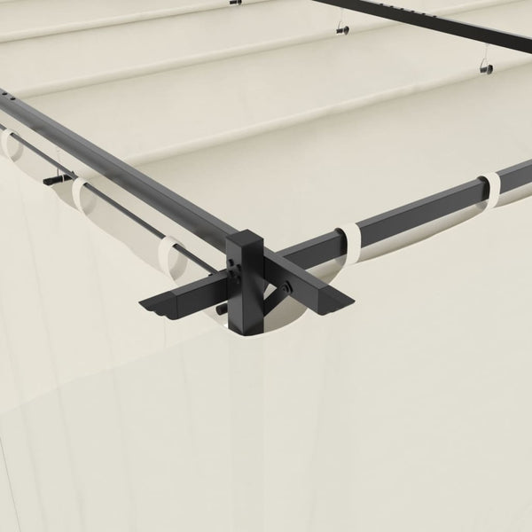 Pavillon mit Vorhängen Creme 6x3 m
