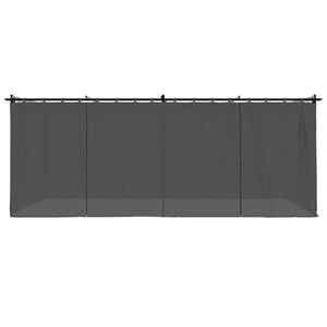 Pavillon mit Vorhängen Anthrazit 6x3 m