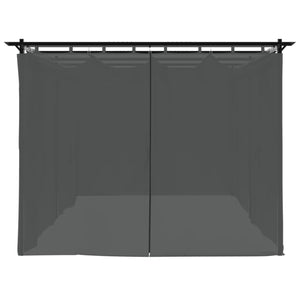 Pavillon mit Vorhängen Anthrazit 6x3 m