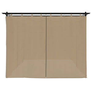 Pavillon 6x3 m mit Vorhängen, Taupe