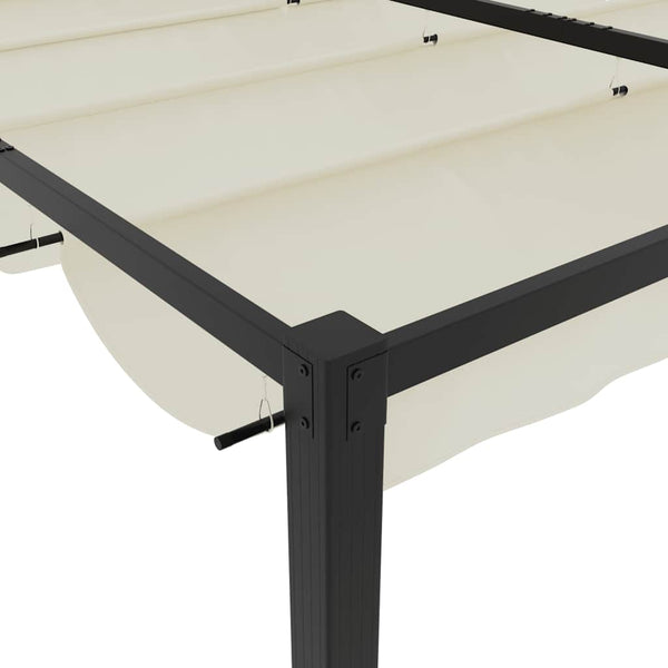 Creme Gartenpavillon 3x3 m mit Ausziehbarem Dach
