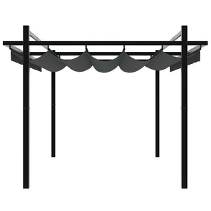 Anthrazit Gartenpavillon mit Ausziehbaren Dach 3x3m