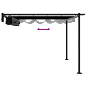 Anthrazit Pavillon 400 x 300 cm