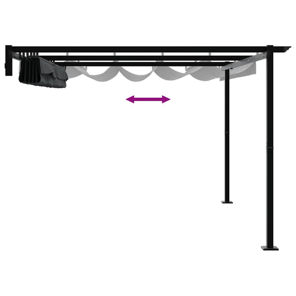 Anthrazit Pavillon 400 x 300 cm
