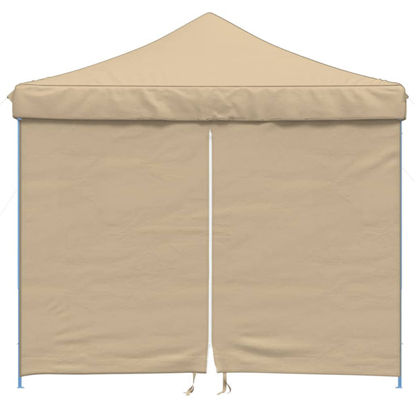 Faltbares Partyzelt Beige mit 4 Seitenteilen