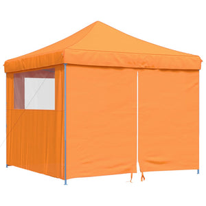 Faltbares Partyzelt Orange mit 4 Seitenwänden