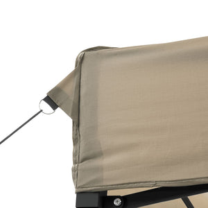 vidaXL Tente de fête pliable pop-up avec 4 parois latérales Taupe