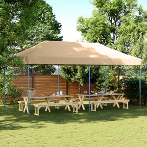 Faltbares Partyzelt Beige 580x292 cm