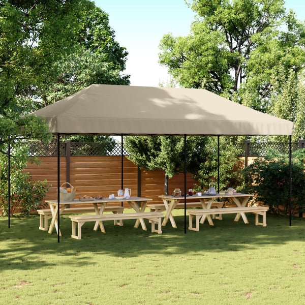 Faltbares Partyzelt Pop-Up Taupe 580x292 cm