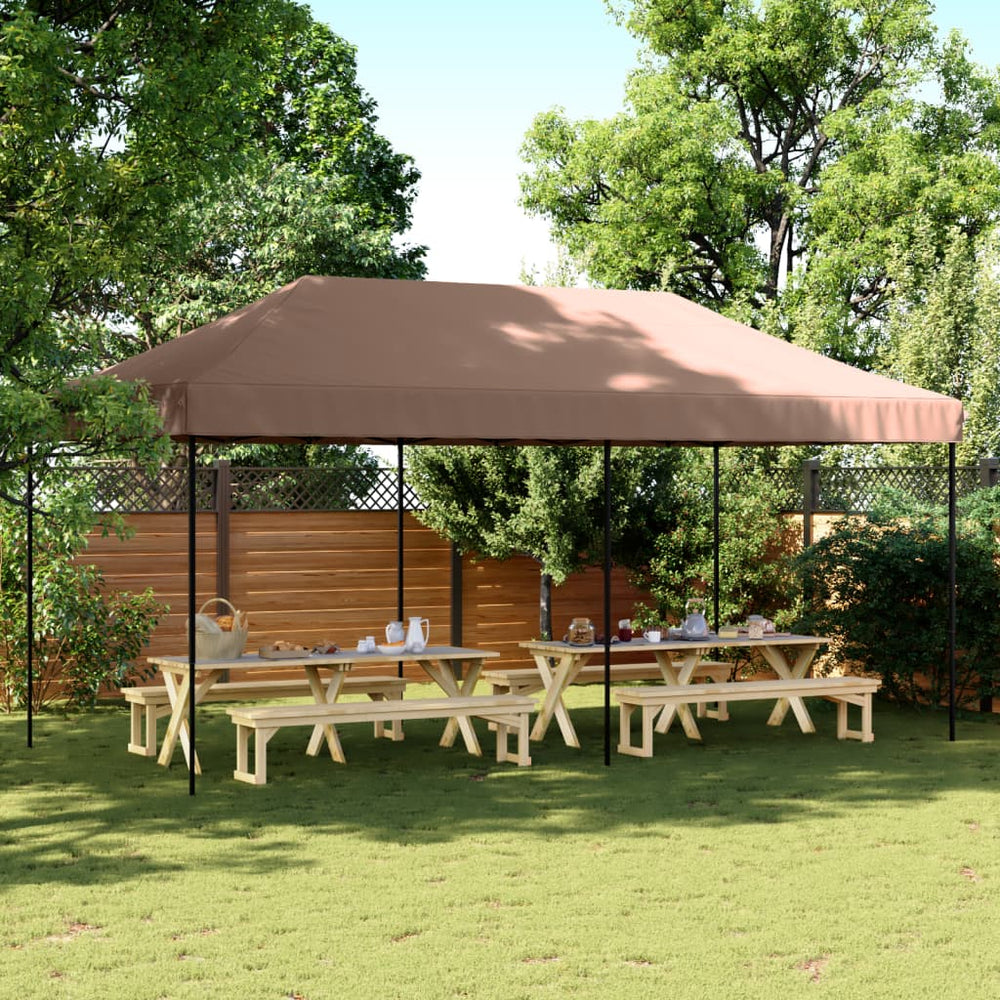Faltbares Partyzelt Pop-Up Braun 580x292 cm
