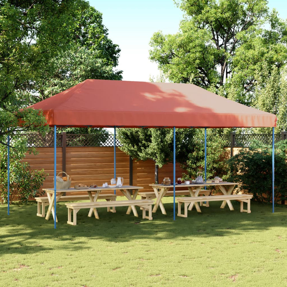 Faltbares Partyzelt Terrakottarot 580x292 cm