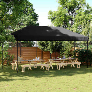 Faltbares Partyzelt Pop-Up Schwarz 580cm