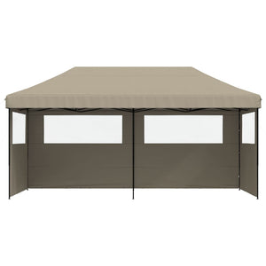 Faltbares Partyzelt Pop-Up Taupe mit 3 Seiten