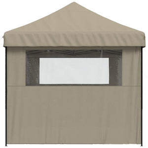 Faltbares Partyzelt Pop-Up Taupe mit 3 Seiten