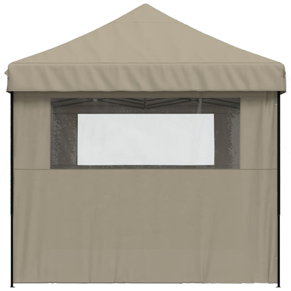 Faltbares Partyzelt Pop-Up Taupe mit 3 Seiten