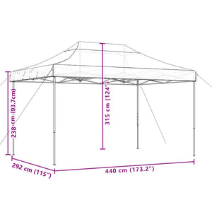 Faltbares Partyzelt Pop-Up Orange 440x292 cm