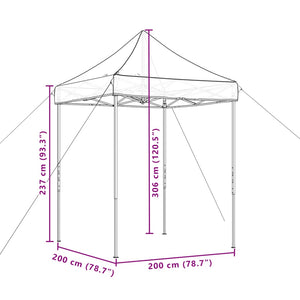 Faltbares Partyzelt Pop-Up Beige 200x200 cm
