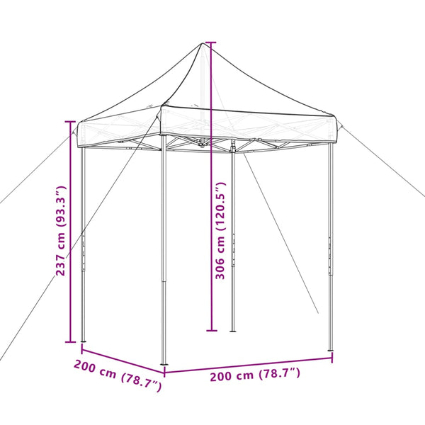 Faltbares Partyzelt Pop-Up Beige 200x200 cm