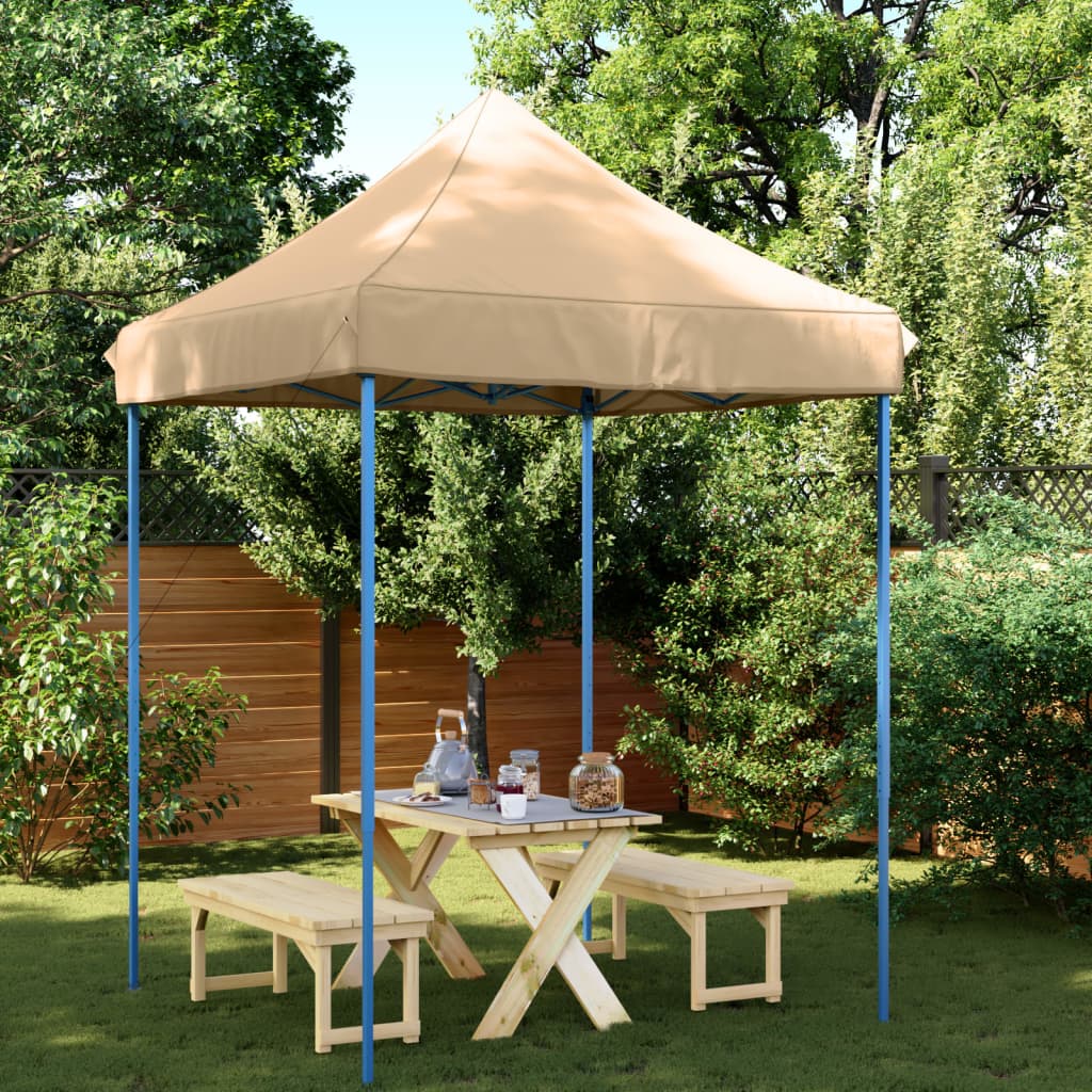 Faltbares Partyzelt Pop-Up Beige 200x200 cm
