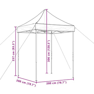 Faltbares Partyzelt Pop-Up Schwarz 2x2m