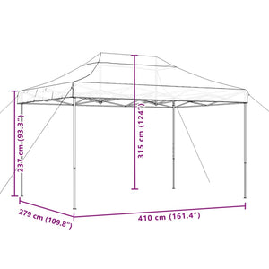 Faltbares Partyzelt Pop-Up Orange 410x279 cm