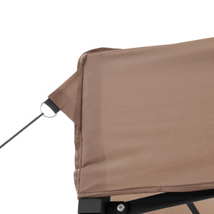 vidaXL Tonnelle de réception pliante escamotable marron 410x279x315 cm