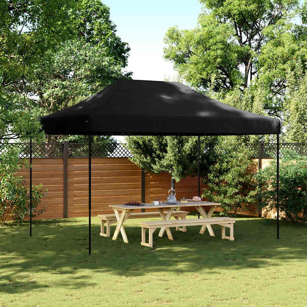 Faltbares Partyzelt Pop-Up Schwarz 410x279 cm